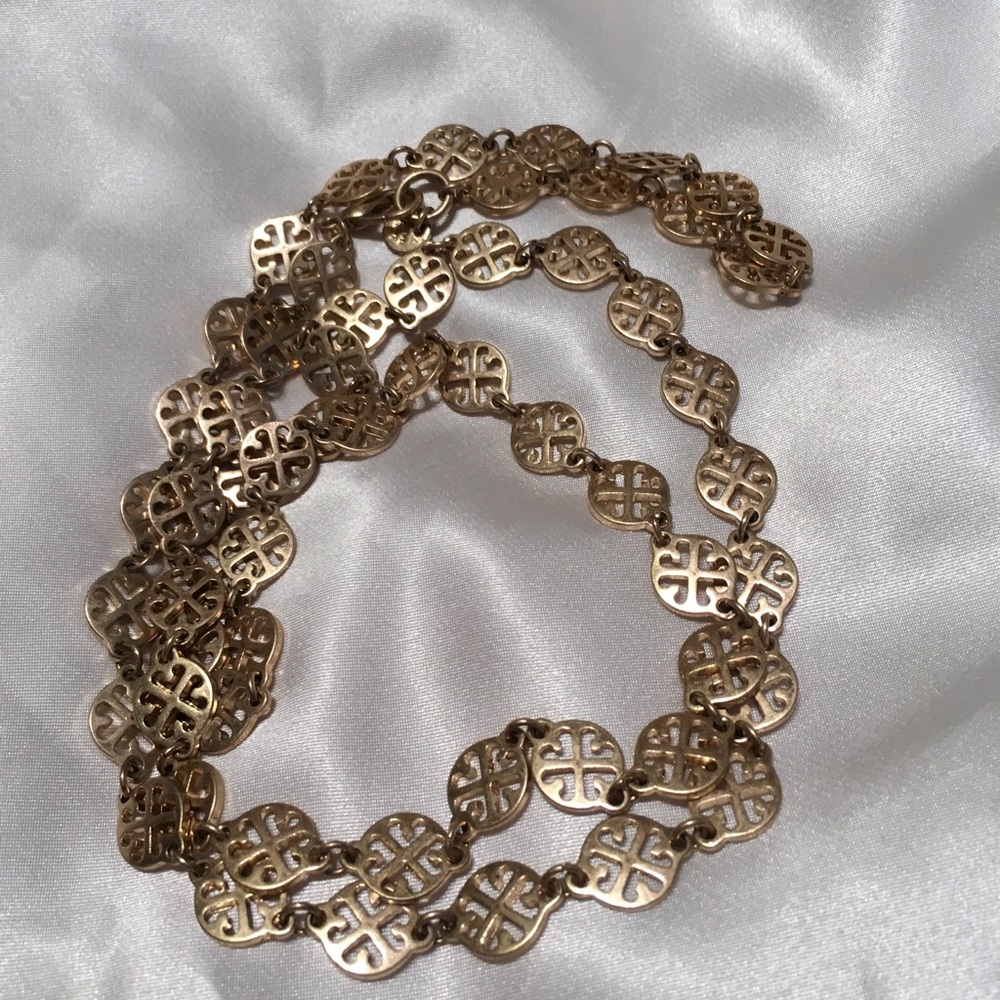 Marlyn Schiff Designer Initial Long  Necklace Gold Tone ✅Offers Welcome